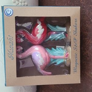Flamingo Magnetic Salt & Pepper Shakers New in Box